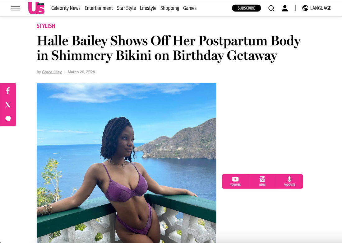 US MAGAZINE: Halle Bailey Shows Off Her Postpartum Body in Shimmery Bikini on Birthday Getaway