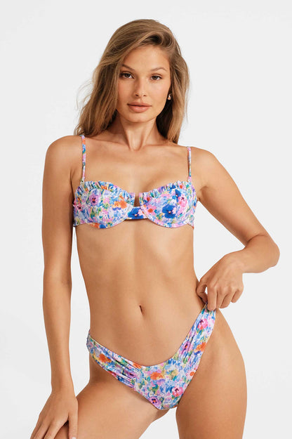 Audrey Ruched Underwire Top / Wildflowers FINAL SALE