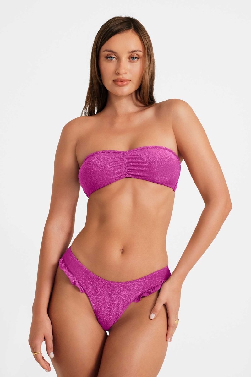 Palmo Bandeau Top / Hollyhock Shimmer FINAL SALE