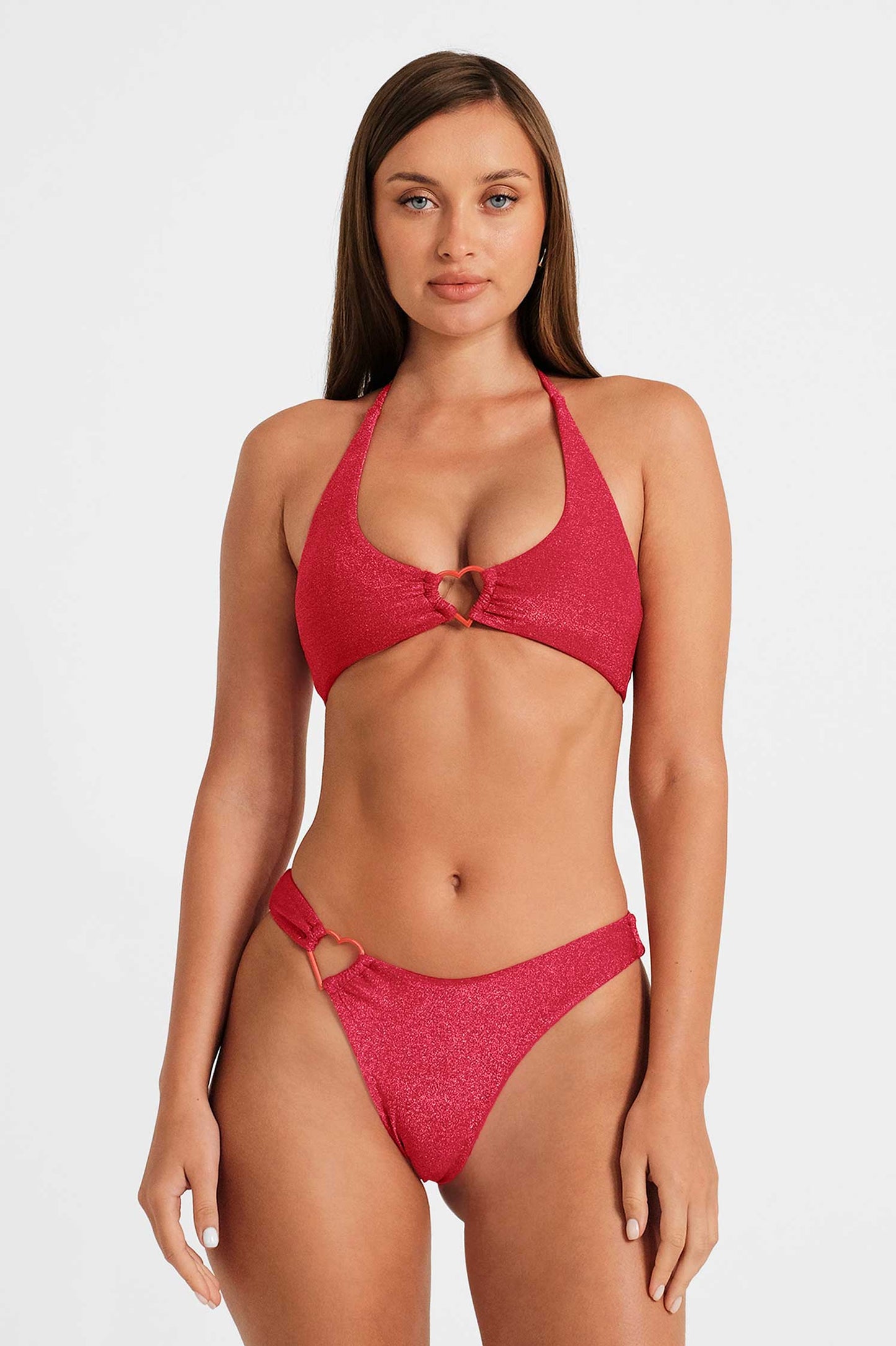 Thea Asymmetrical Cheeky Bottoms / Ruby Shimmer FINAL SALE