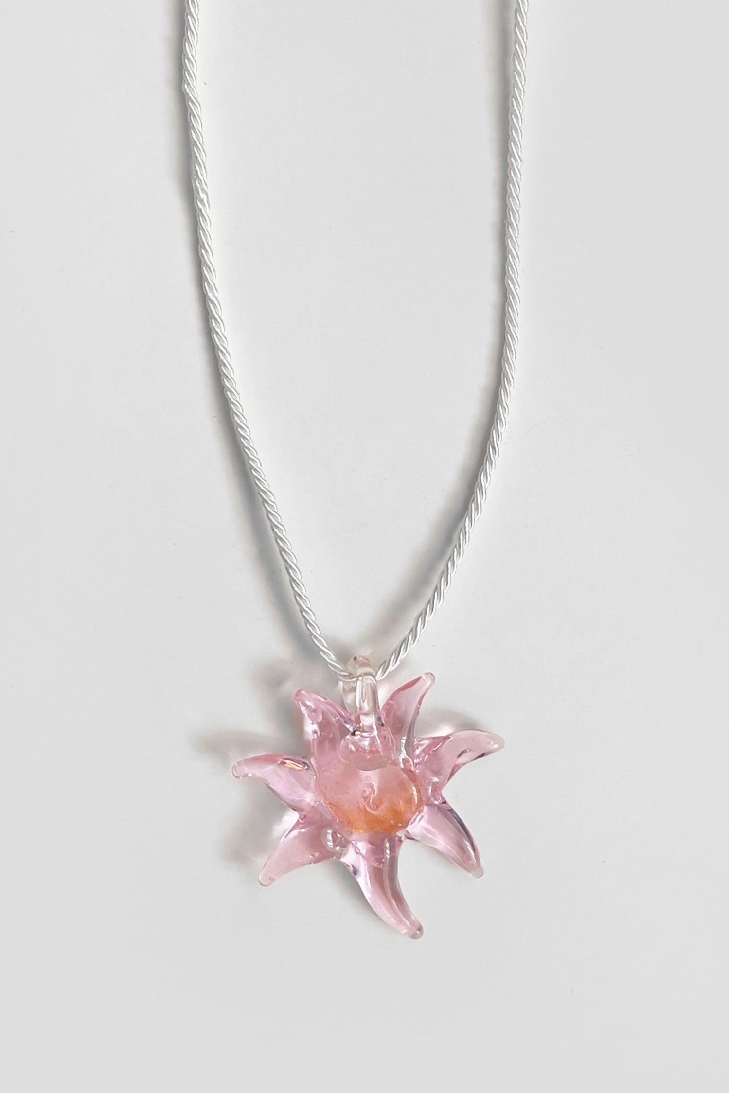 Cord Glass Necklace / Lotus
