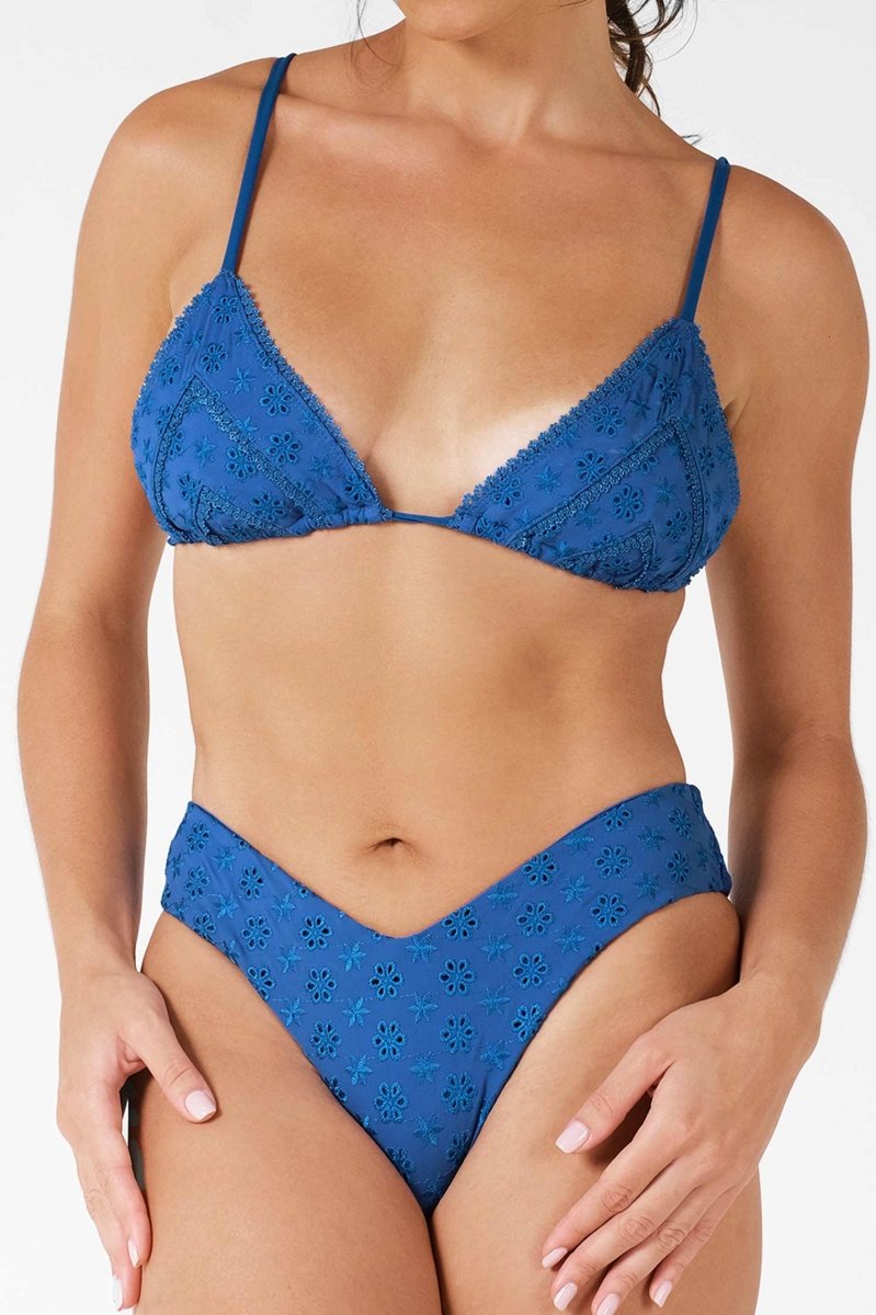 Stassy Cheeky Bottoms / Sapphire Eyelet