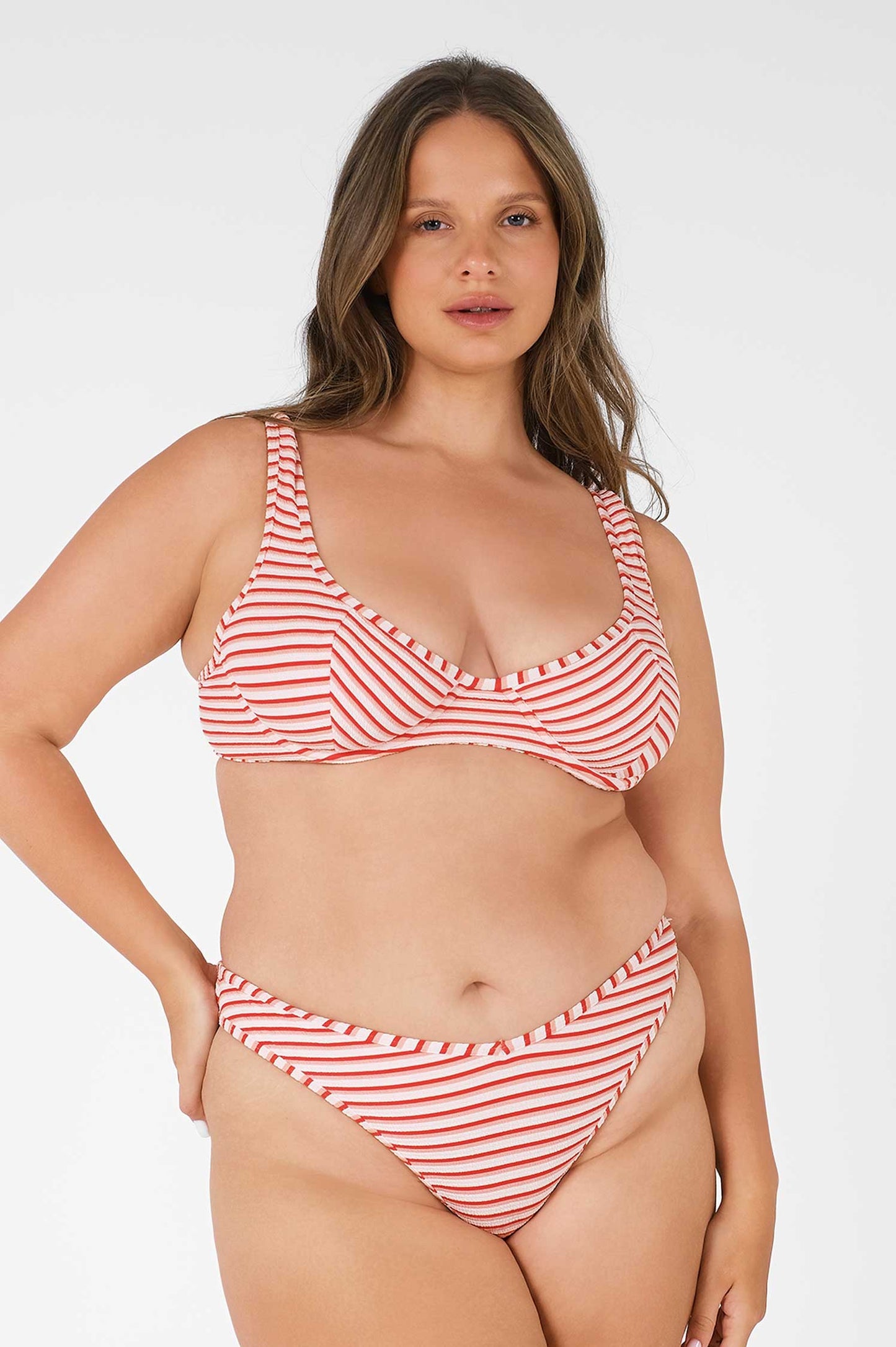 Giselle Underwire Top / Red Flush Jacquard