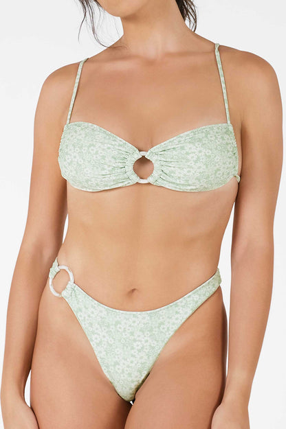 Lana Tie-Back Top / Green Blossom