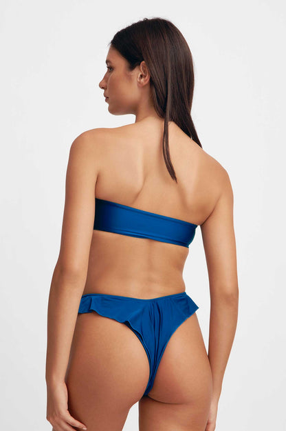 Nadia Scrunched Bandeau Top / Jazzy Blues Gloss