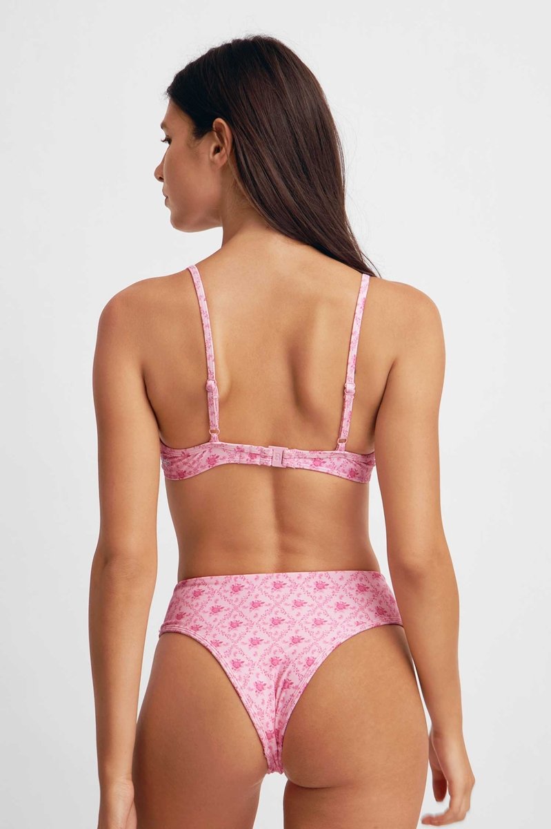 Caroline Frilled Underwire Top / Blushing FINAL SALE