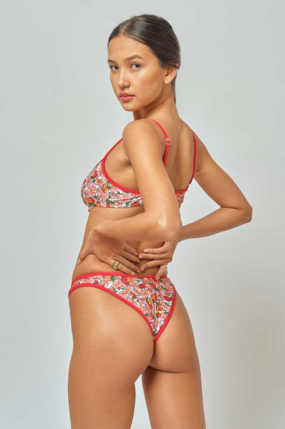 Fiona High Rise Cheeky Bottoms / Berry Cherry