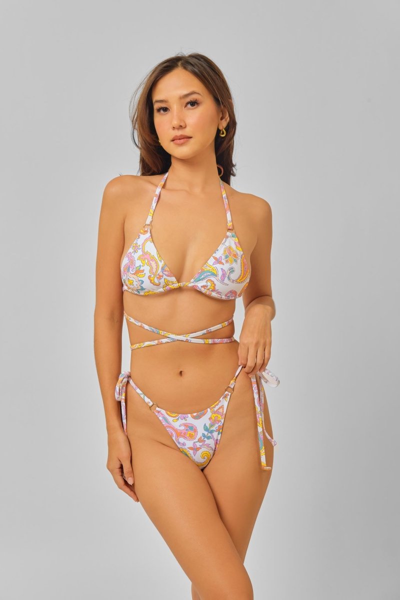 Chloe Wrap Around Triangle Top / Rio Paisleys FINAL SALE - Bikinis & Beachwear | Blackbough Swim