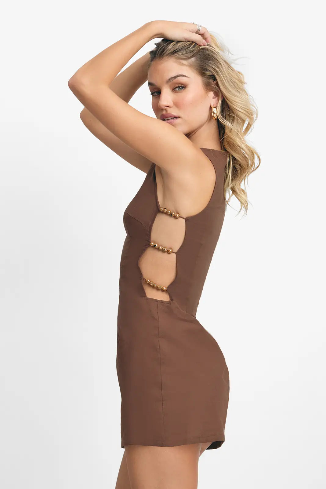 Samara Cut-Out Dress / Boho Brown