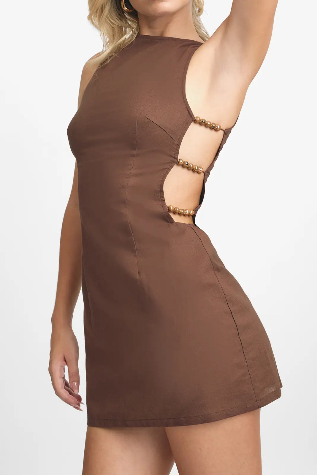 Samara Cut-Out Dress / Boho Brown