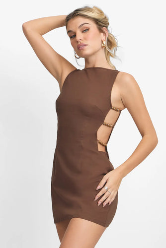 Samara Cut-Out Dress / Boho Brown