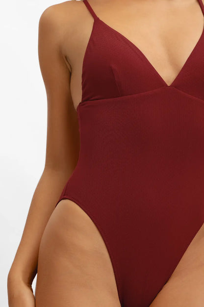 Morgan One Piece / Cherry Wine Pointelle