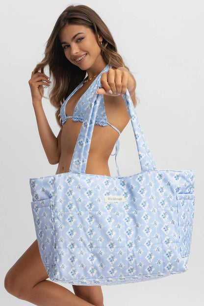 Quilted Tote Bag / Hamptons