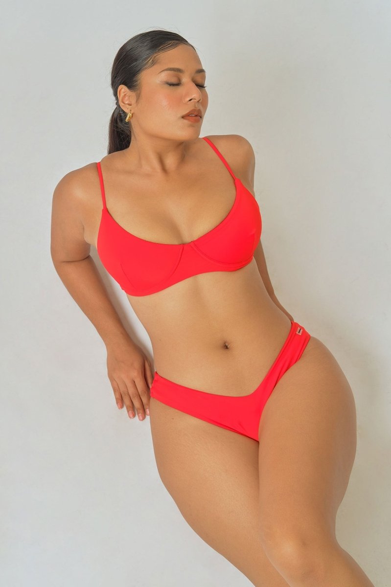 Willow Top / Red - Bikinis & Beachwear | Blackbough Swim