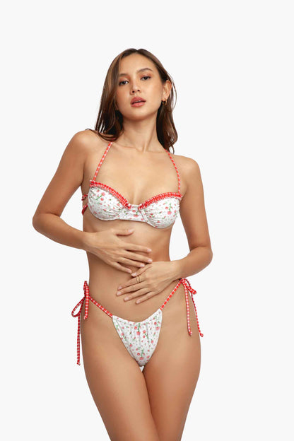 Annie Ruched Underwire Top / Rose Water