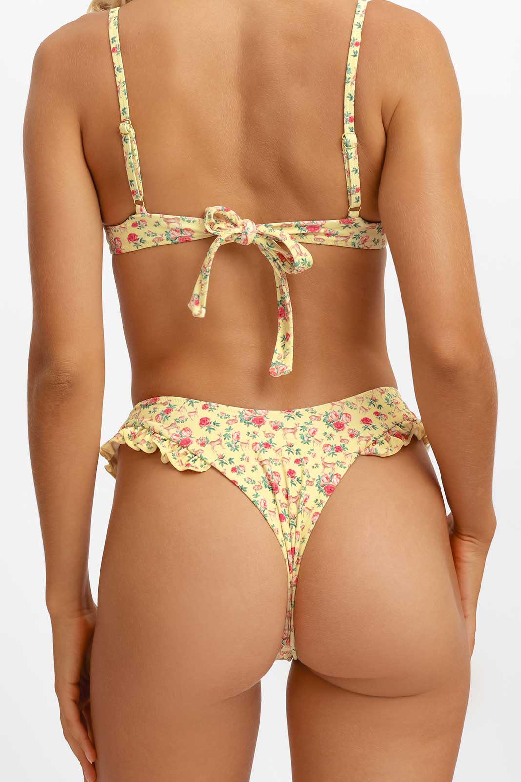 Candice Ruffled Cheeky Bottoms / Rosy Fawn