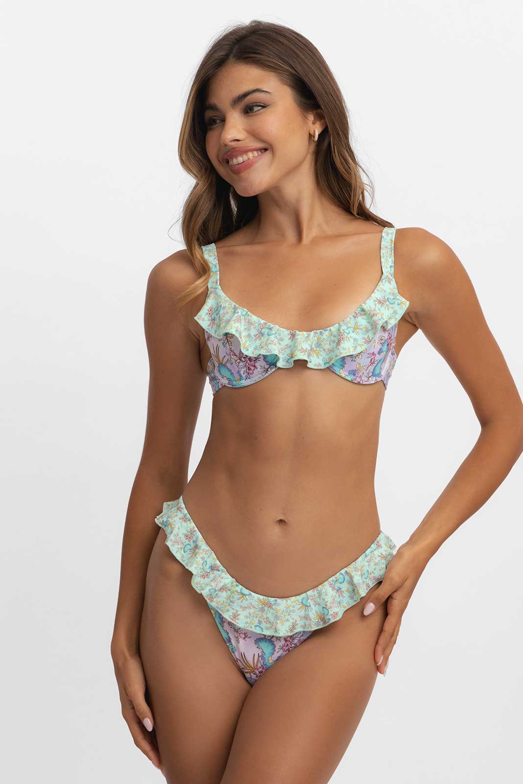 Makayla Frilled Underwire Top / Siren Song
