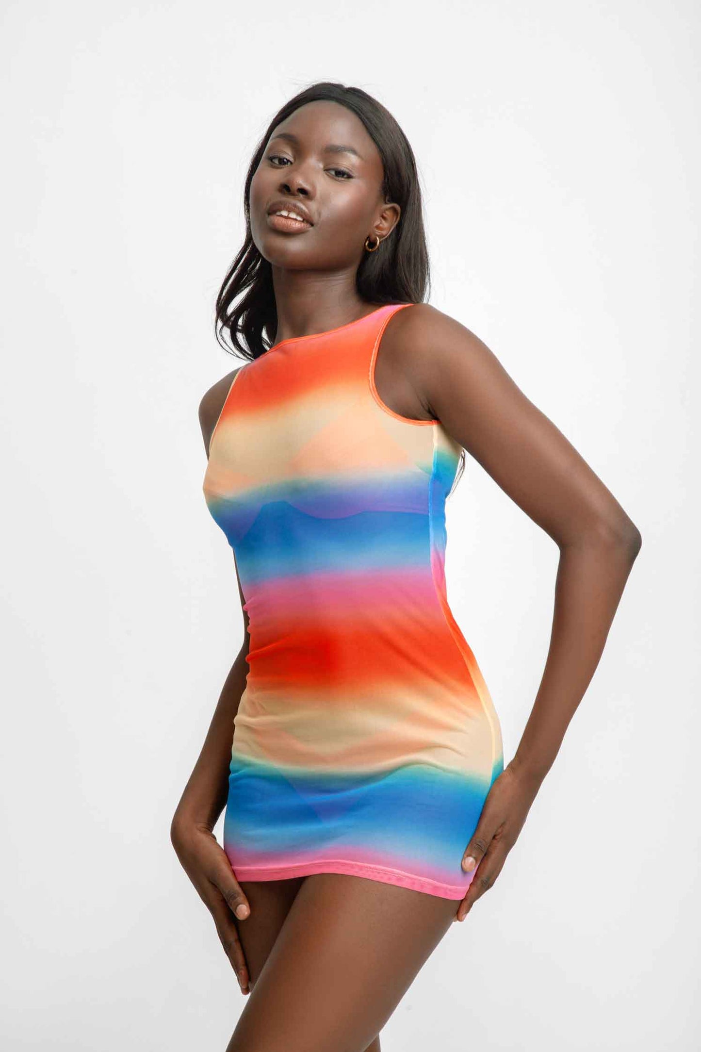 Kiara Mini Mesh Dress / Sunset FINAL SALE