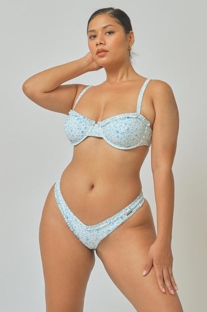 Amelia Frilled Underwire Top / Tea Time FINAL SALE