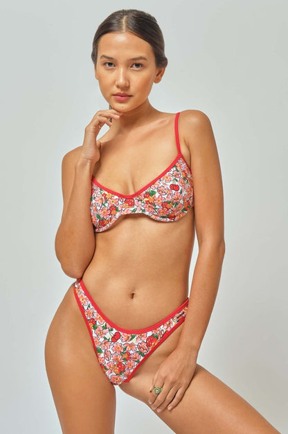 Fiona Underwire Top / Berry Cherry