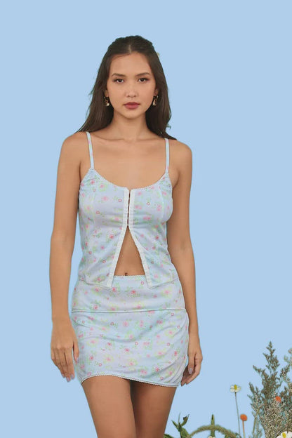 Bailey Cami and Mini Skirt / Morning Skies FINAL SALE