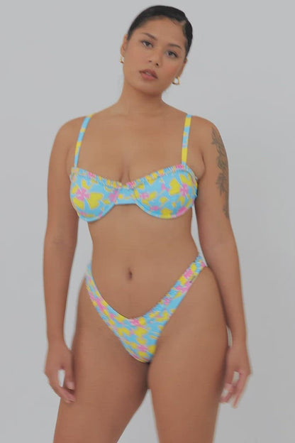 Amelia Frilled Underwire Top / Pina Colada FINAL SALE