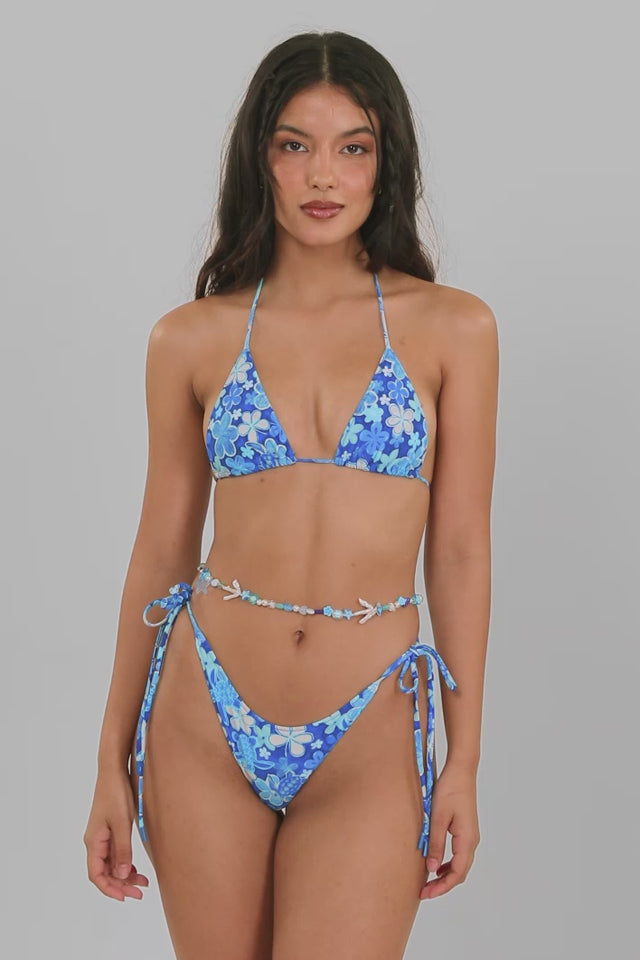Daniella Bottoms in Ocean Child - Triangle String Bikini