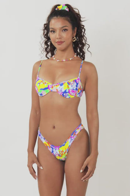 Fiona High Rise Cheeky Bottoms / Mardi Gras FINAL SALE