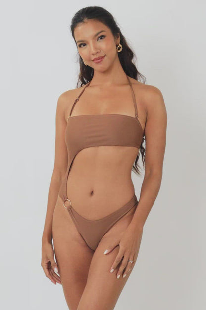 Poppy Cut Out One Piece / Cocoa FINAL SALE