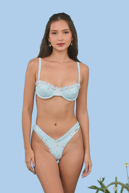 Amelia Frilled Underwire Top / Morning Skies FINAL SALE