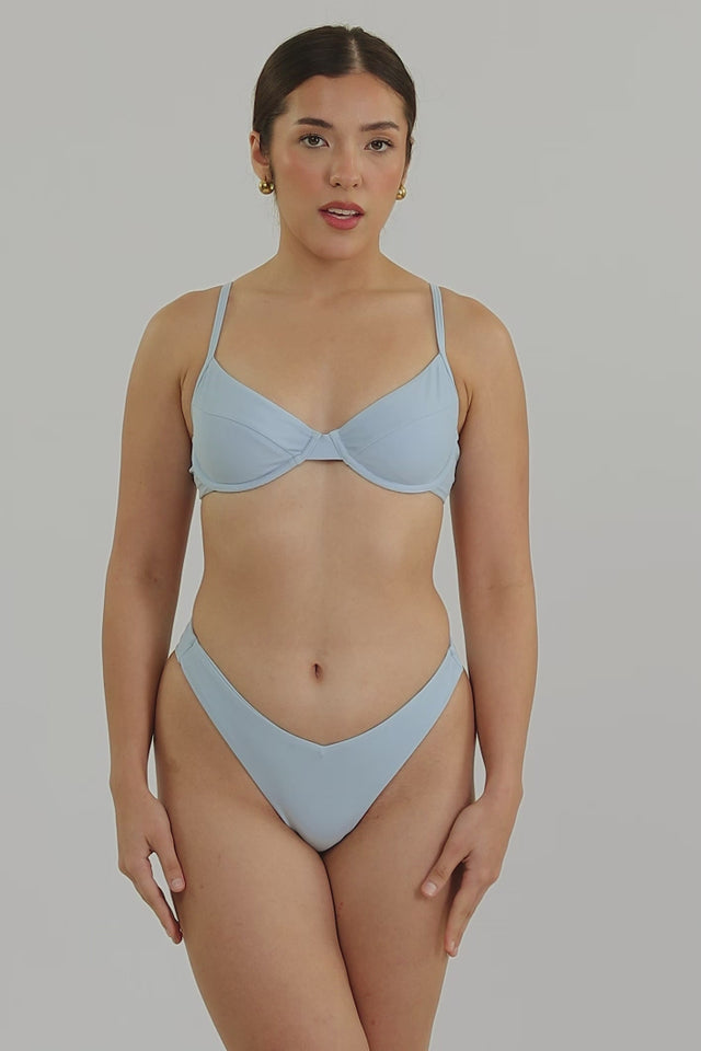 Underwire Top in Arctic Blue - Basic Bikini