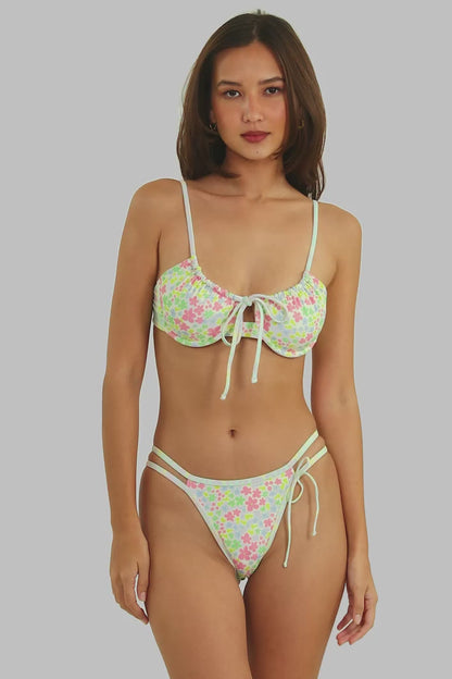 Noey Underwire Tie Front Top / Pastel Party FINAL SALE