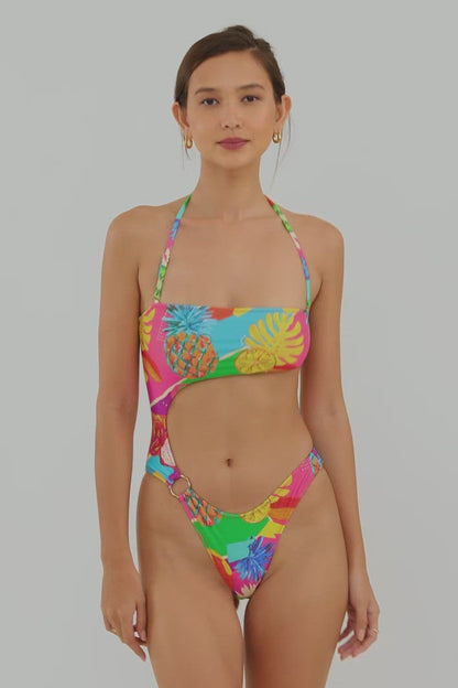 Poppy Cut Out One Piece / Island Tiki FINAL SALE