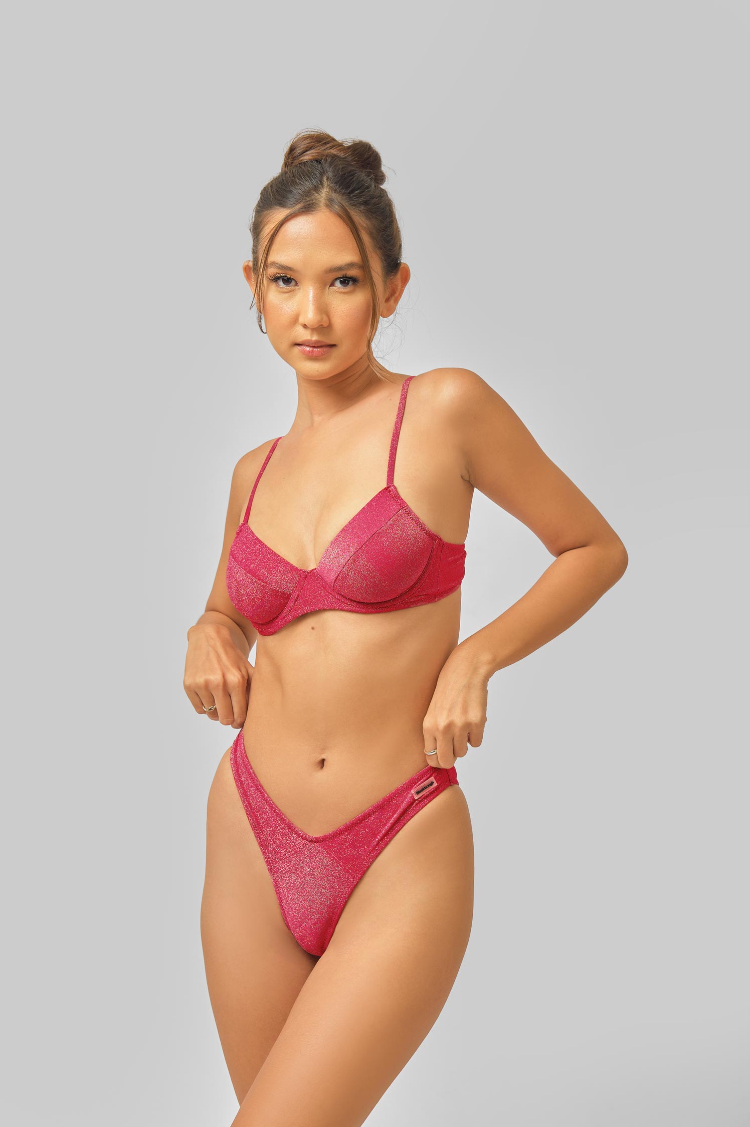 Cindy Push Up Underwire Top / Ruby Shimmer