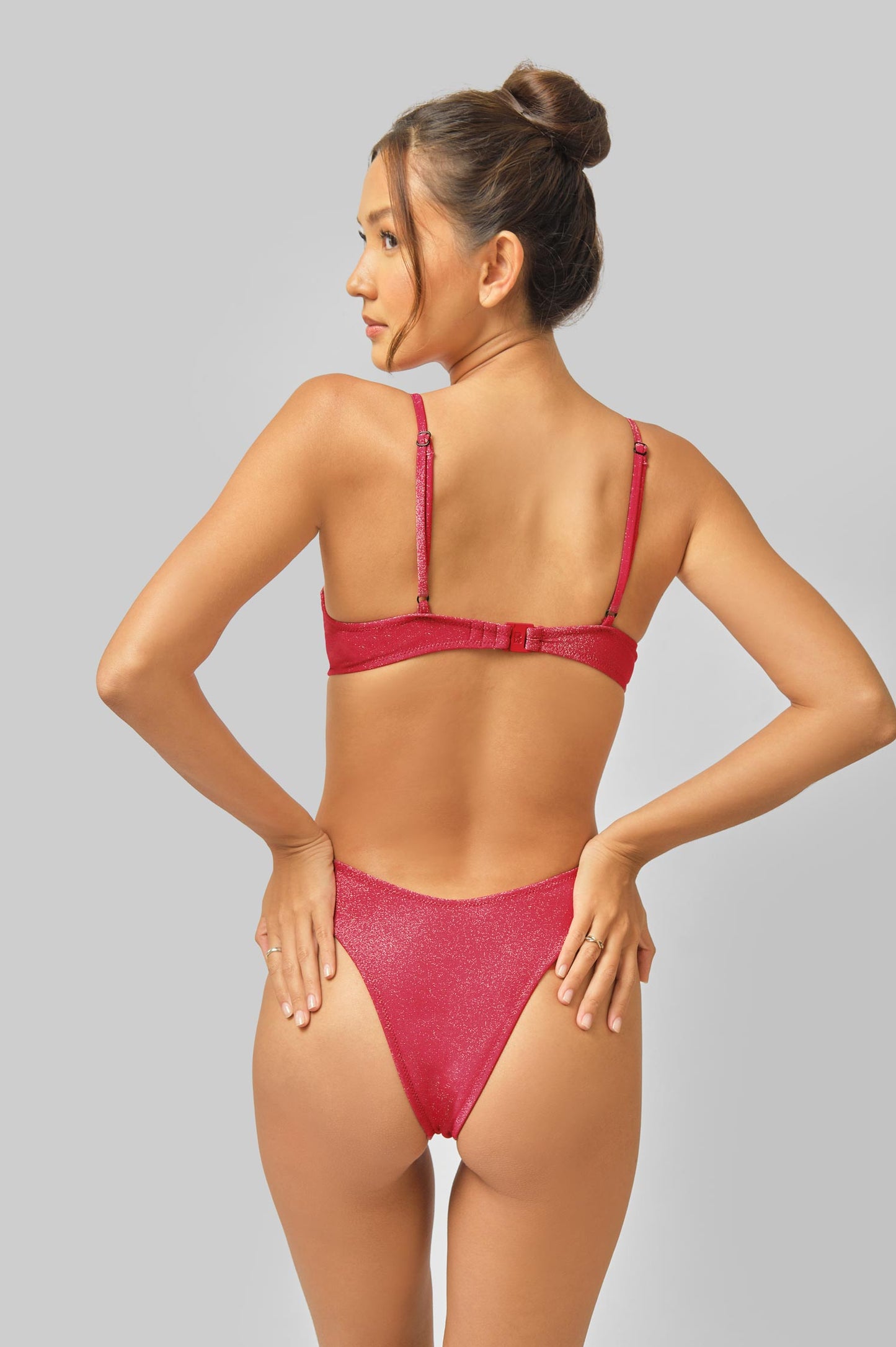 Cindy Push Up Underwire Top / Ruby Shimmer