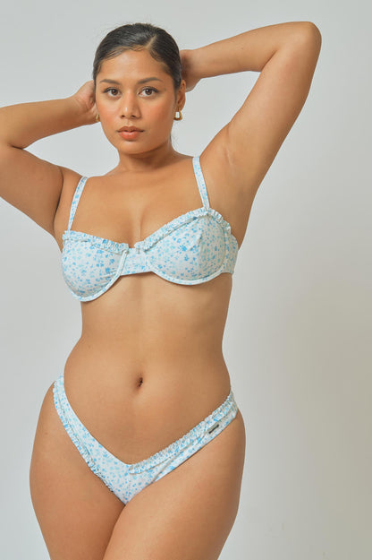 Amelia Frilled Underwire Top / Tea Time FINAL SALE