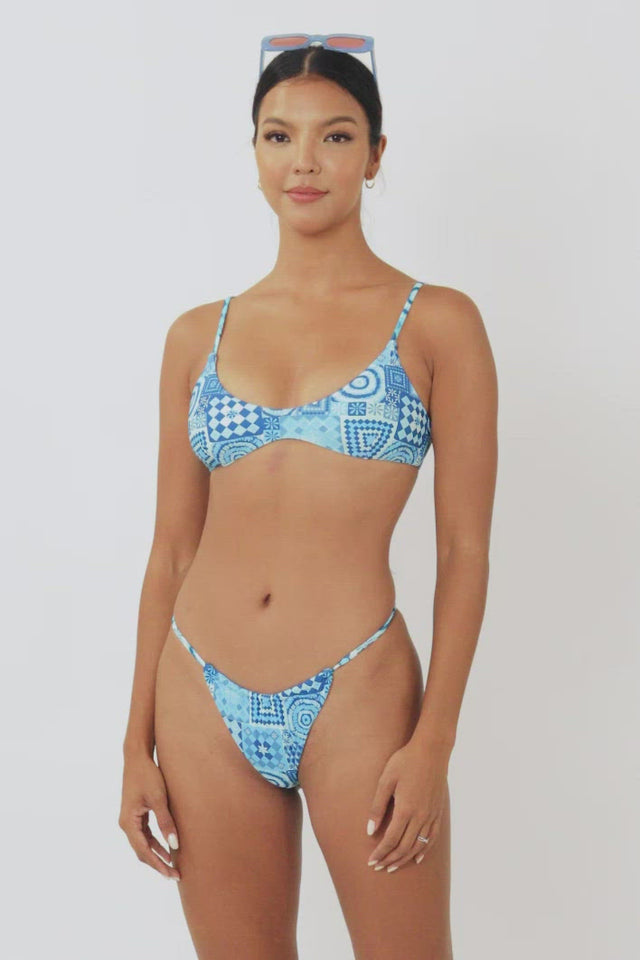 Natalie Top in Santorini - Minimalist Bikini