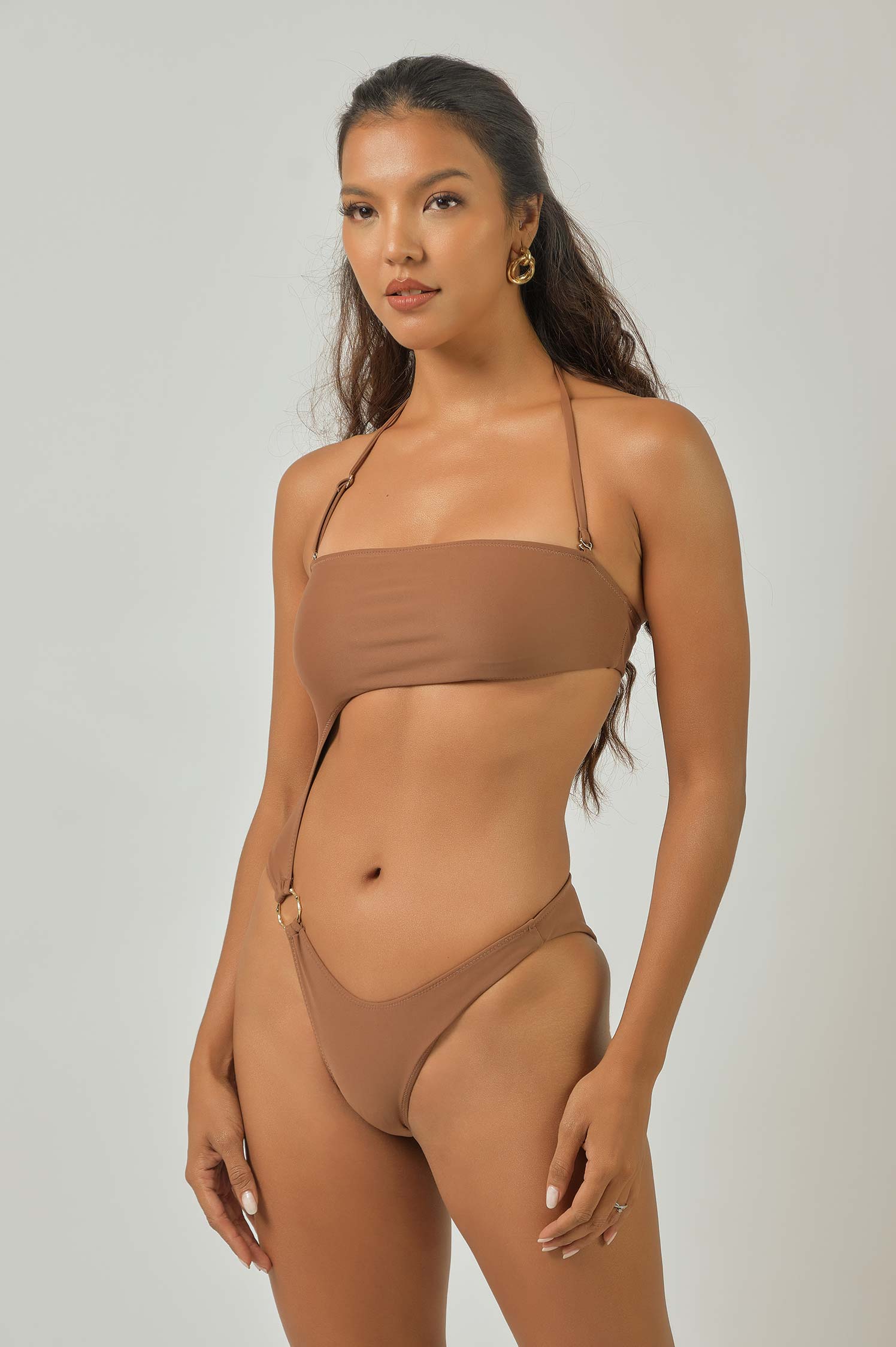 Poppy Cut Out One Piece / Cocoa FINAL SALE