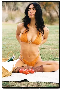 Billie Top and Portia Bottoms in Caramel Eyelet