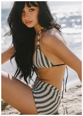 Pia Top and Jaden Swim Shorts in Cabana Stripe