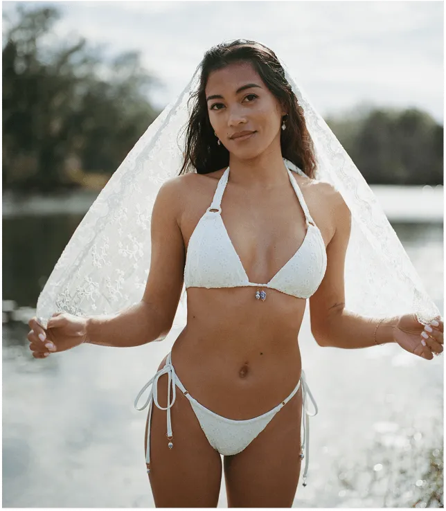 Pia Top and Maddy Bottoms in White Eyelet