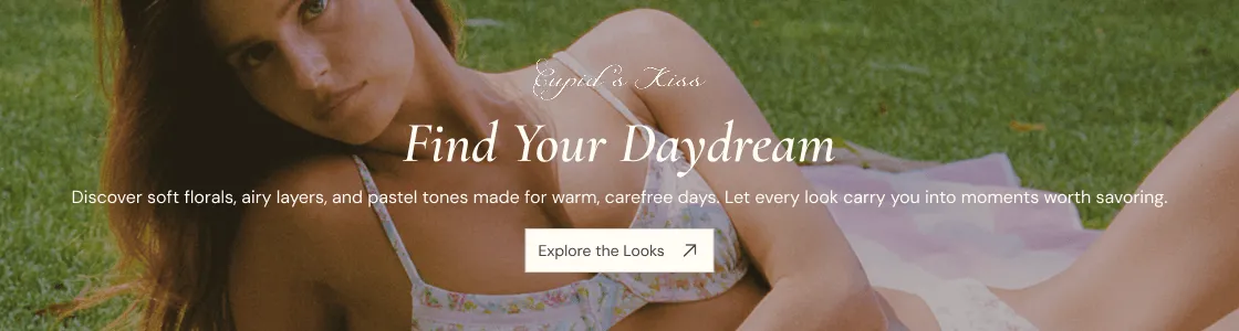 Cupid's Kiss. For Valentines or Galentines Plans. Soft florals made for romantic moments.